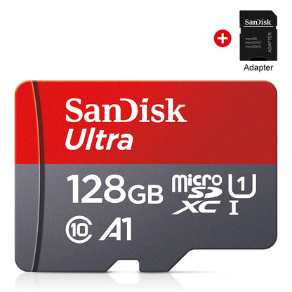 Sandisk Ultra A1 Micro SD Card 128GB Class 10 Flash TF Card 128GB Memory Card 128gb memoria disk for samrtphone + SD Adapter