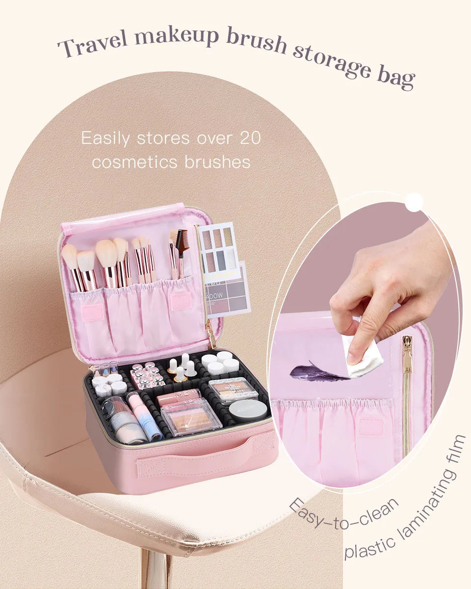 Makeup Bag Professional Cosmetic Brush Case Portable Travel Make Up Bags Waterproof  Manicure Storage Organizer With Delivers