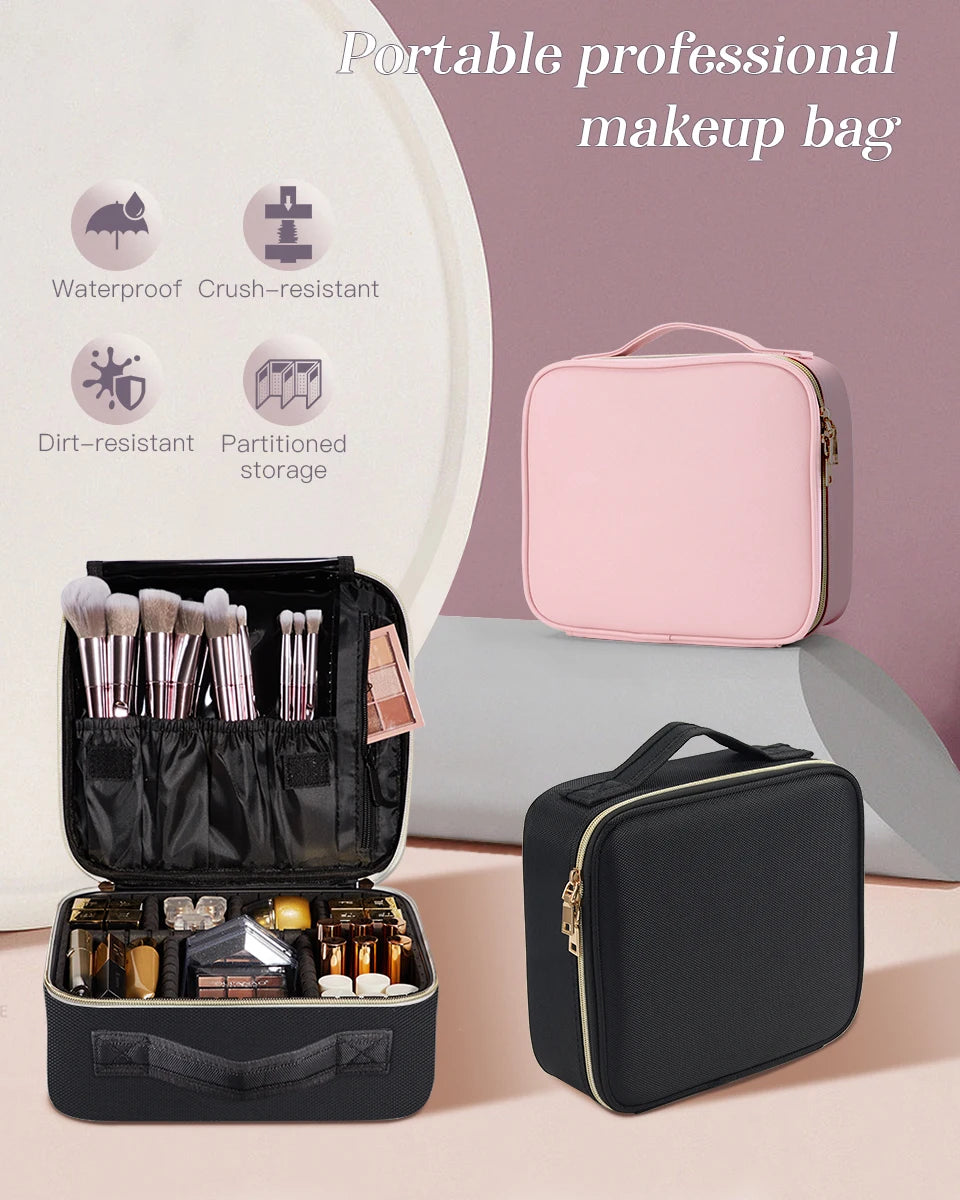 Makeup Bag Professional Cosmetic Brush Case Portable Travel Make Up Bags Waterproof  Manicure Storage Organizer With Delivers