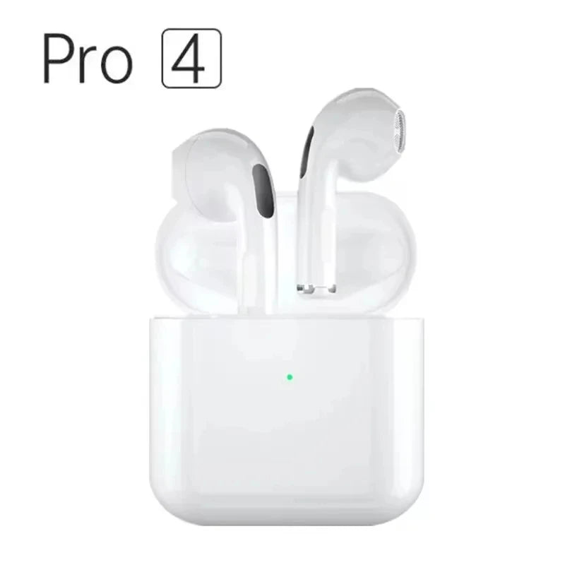 Pro4 TWS Bluetooth Earphone 9D Stereo Wireless Headphone In-Ear HiFi Earbud HandsFree Headset With Microphone For Smartphone