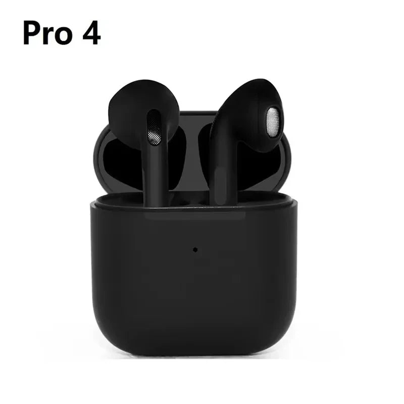 Pro4 TWS Bluetooth Earphone 9D Stereo Wireless Headphone In-Ear HiFi Earbud HandsFree Headset With Microphone For Smartphone